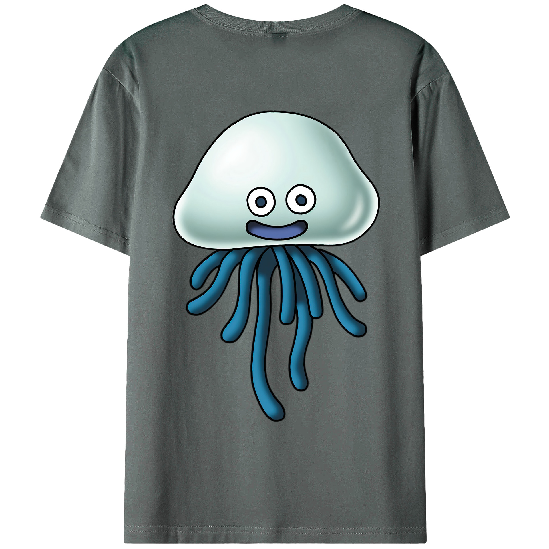 （画像用） ドラゴンクエスト Doragon Kuesuto Dragon Quest 綿100％ メンズ半袖Tシャツ（バックプリント） 通気性